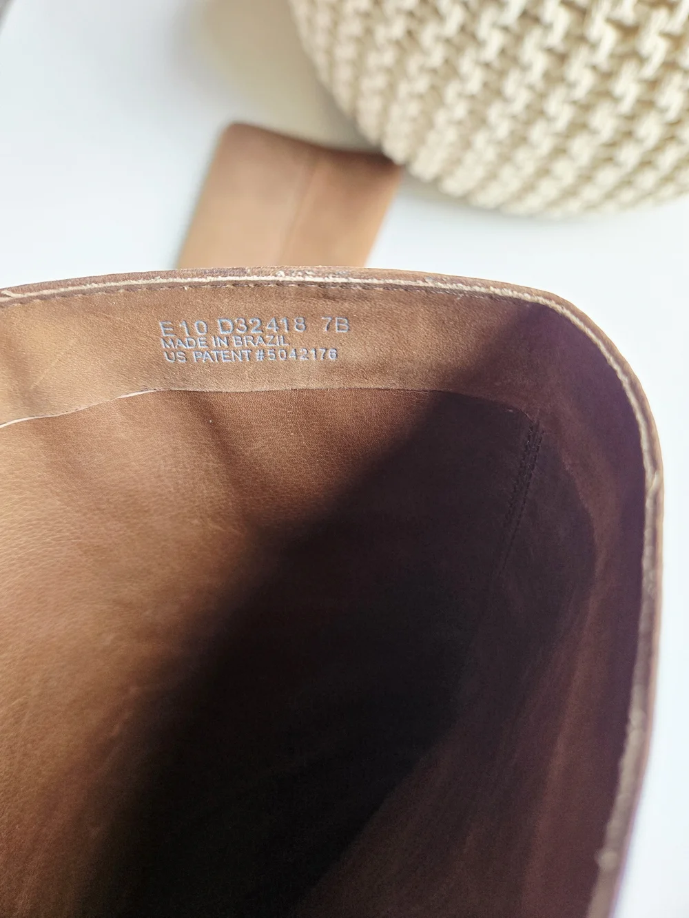 Cole Haan NikeAir Tantivy Brown Leather Knee High Heel Boots Women's Size 7